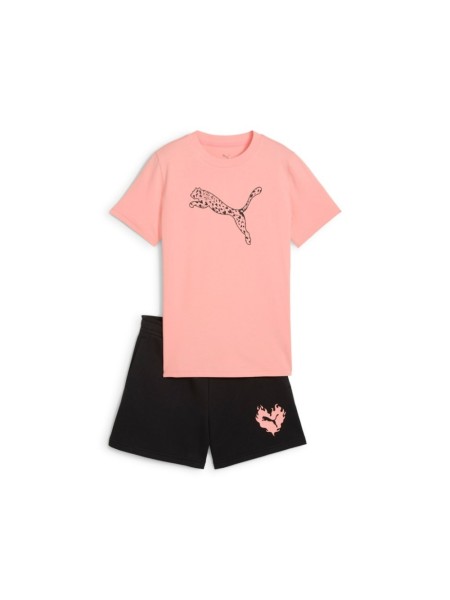 Flaming Love Tee And Shorts Set G